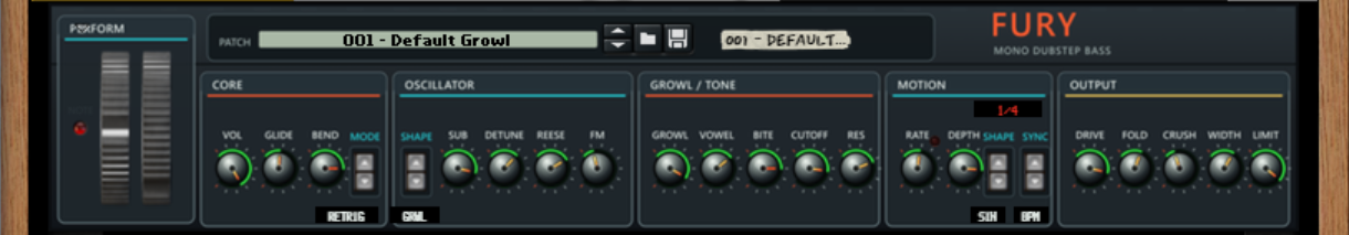 Fury Reason Rack Extension front panel